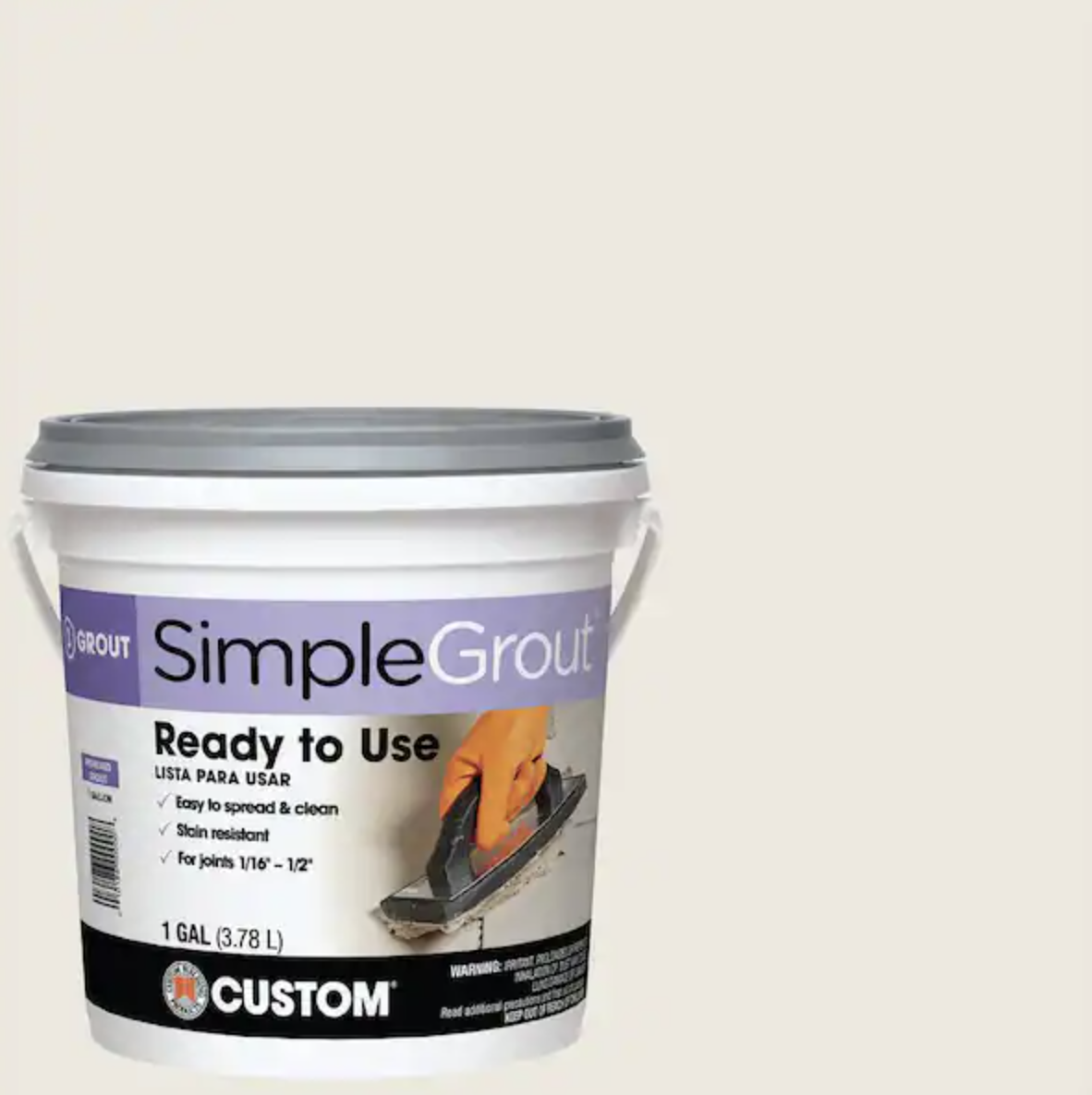 Custom Building Products SimpleGrout #381 Bright White 1 gal. Pre-Mixed Grout