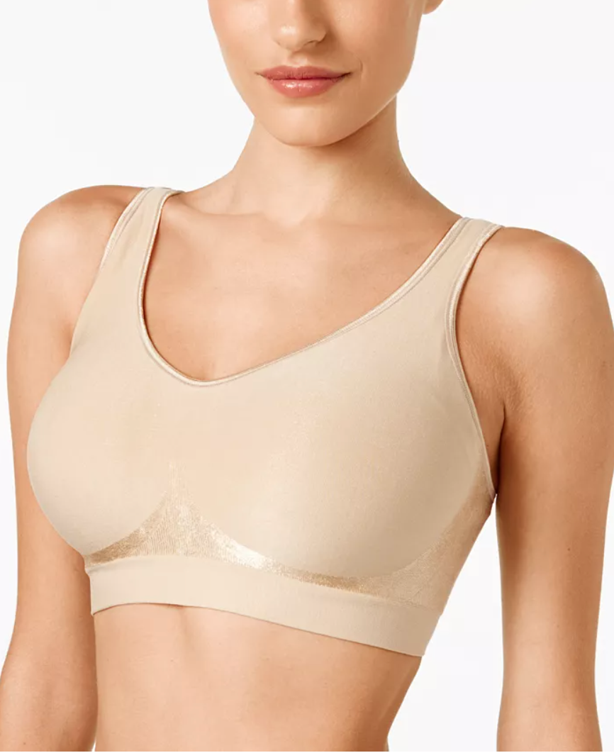 Bali Double Support Back Smoothing Wireless Bra with Cool Comfort