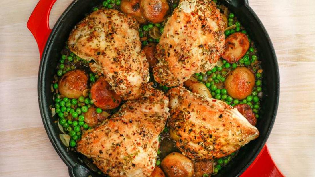 Crispy Chicken Vesuvio Recipe Rachael Ray Show   Fdf0ac71ca479e1beaeed369d67aec38 