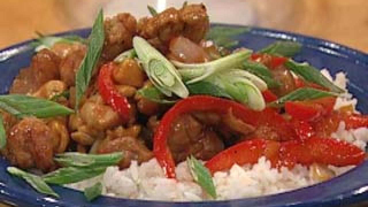 Chinese Orange-Barbecue Cashew Chicken | Rachael Ray Show