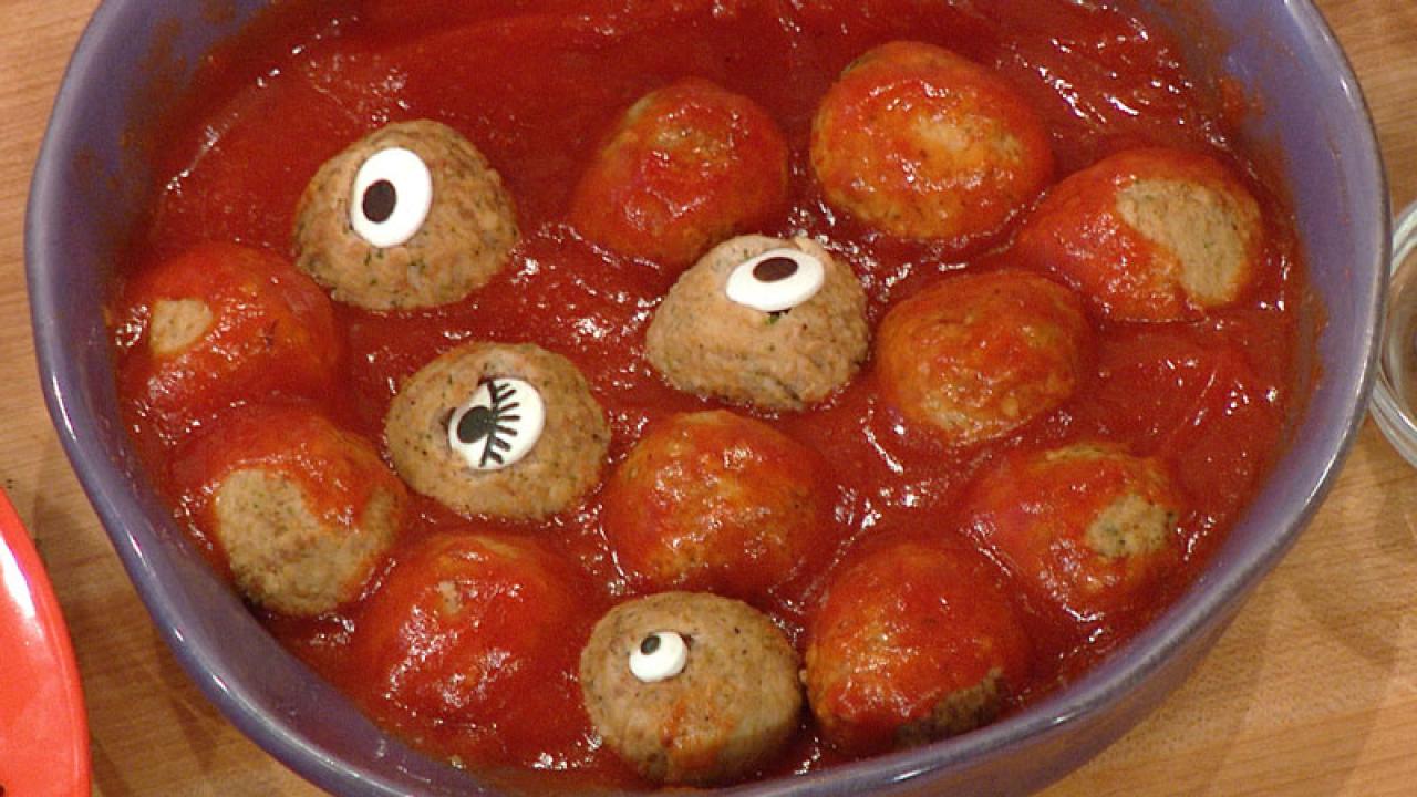 meatball eyeballs halloween
