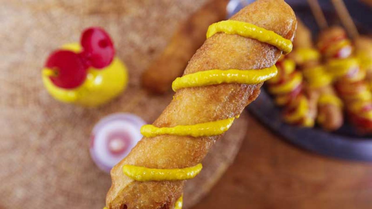 Corn dog on sale recipe pancake mix