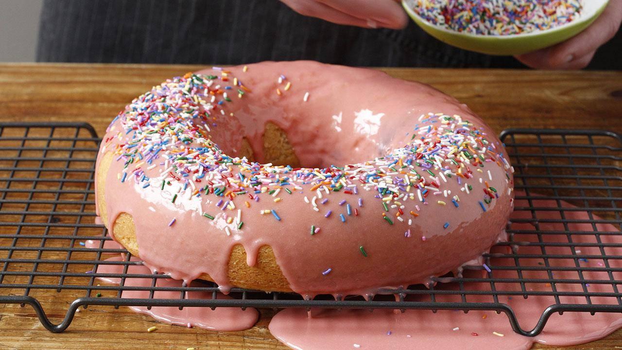 How to Make a Doughnut Birthday Cake : Sweet Delights - YouTube