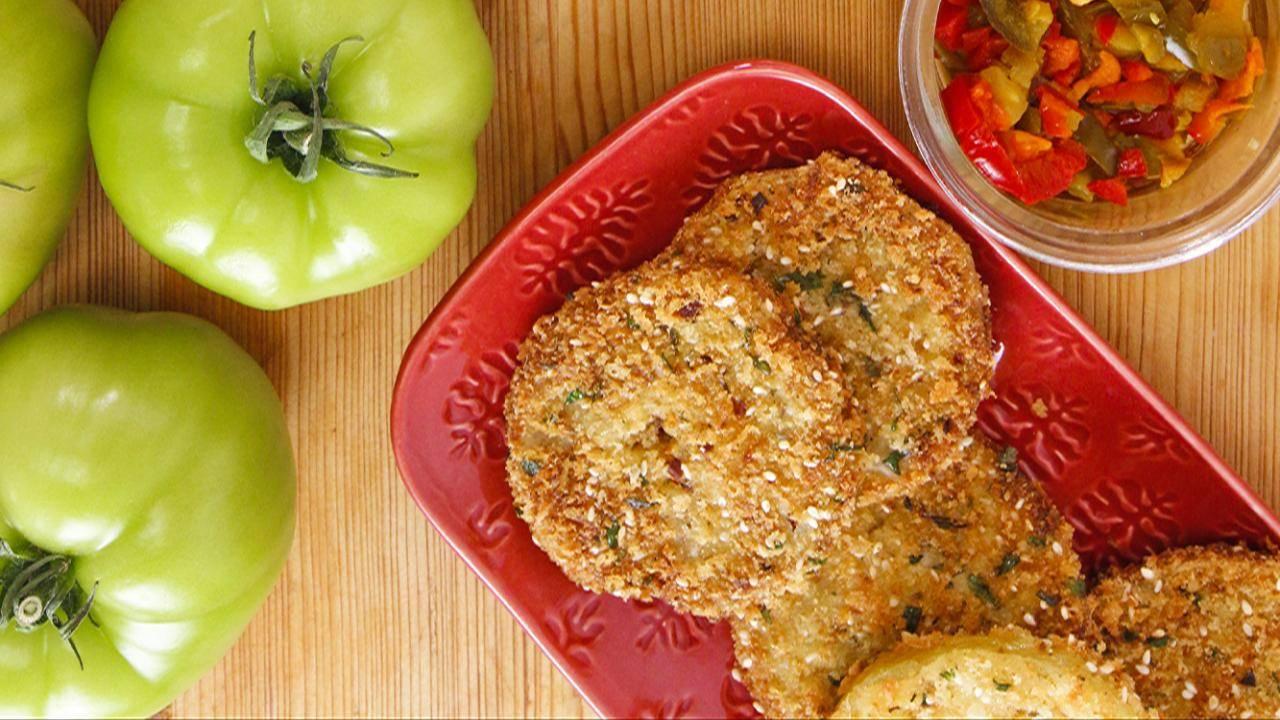 Rachael S Italian Fried Green Tomatoes Rachael Ray Show