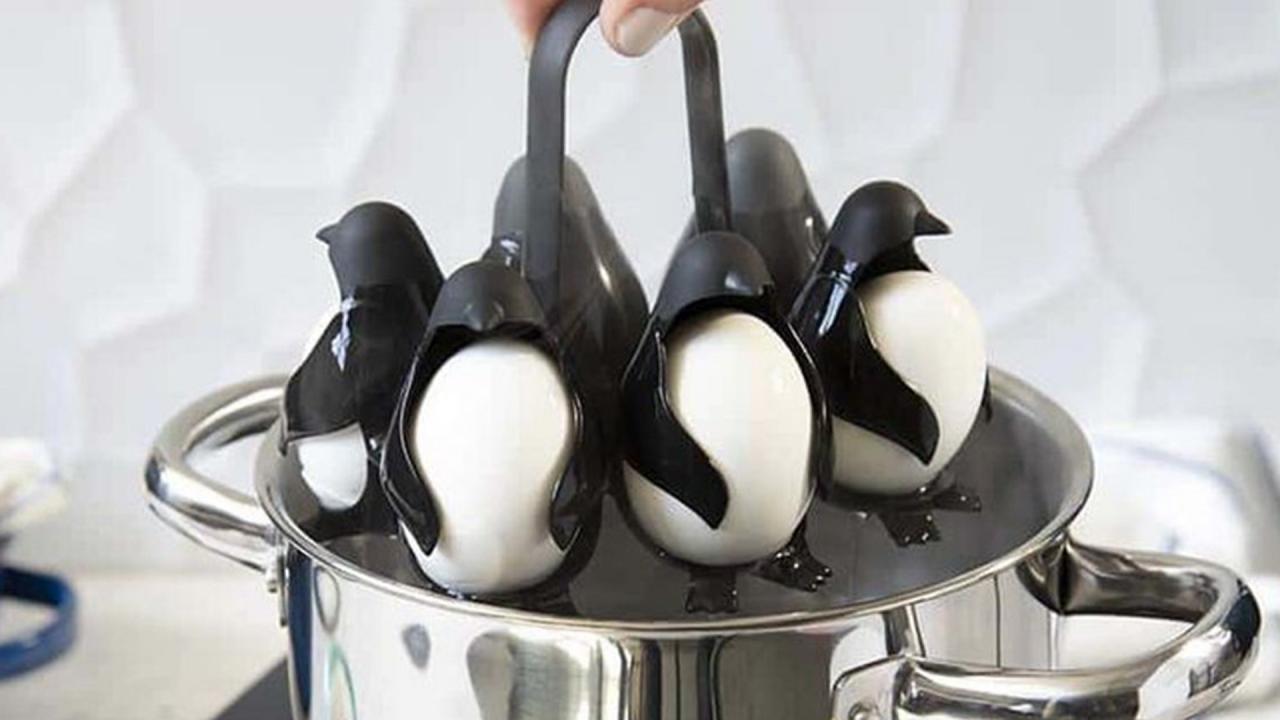 Penguin Shape Egg Holder: Boiled Egg: #hacks, #tricks