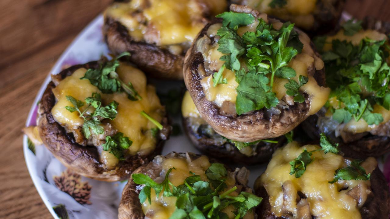 Gluten Free Crab and Cheddar Stuffed Mushrooms Recipe Rach Cooks At ...