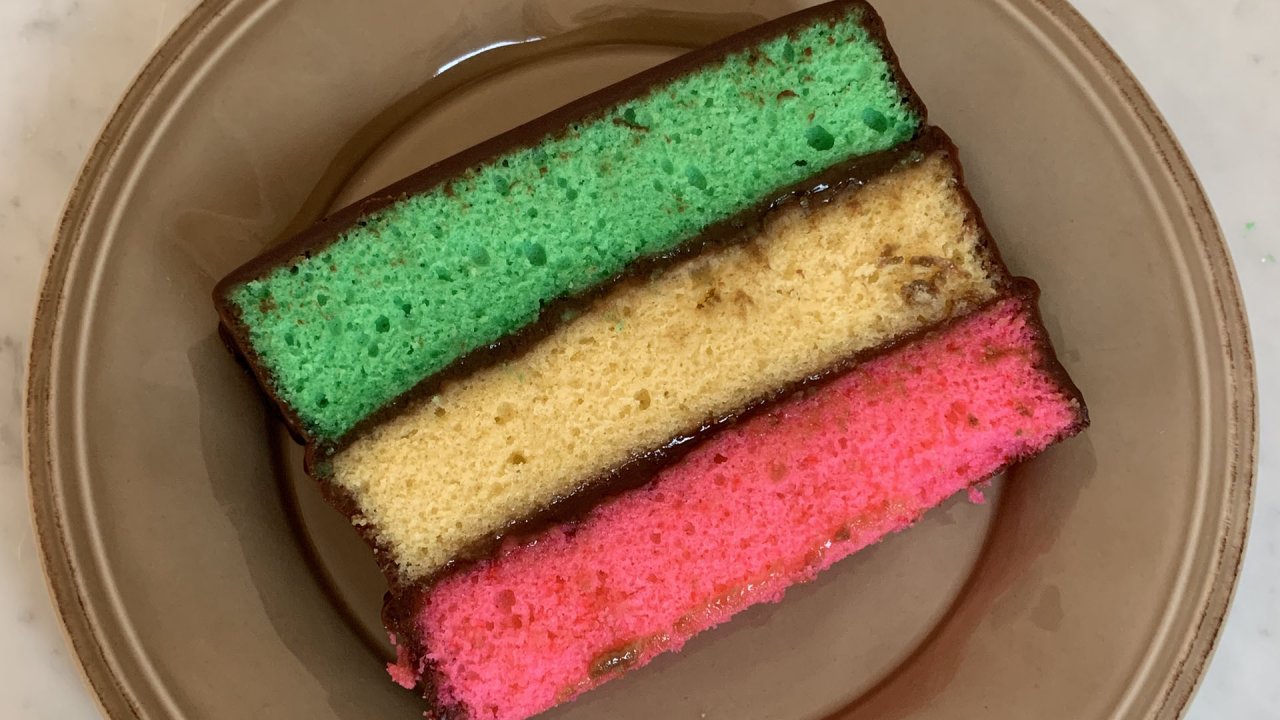 Rainbow Cake {No Eggs Or Milk!} - The Big Man's World ®