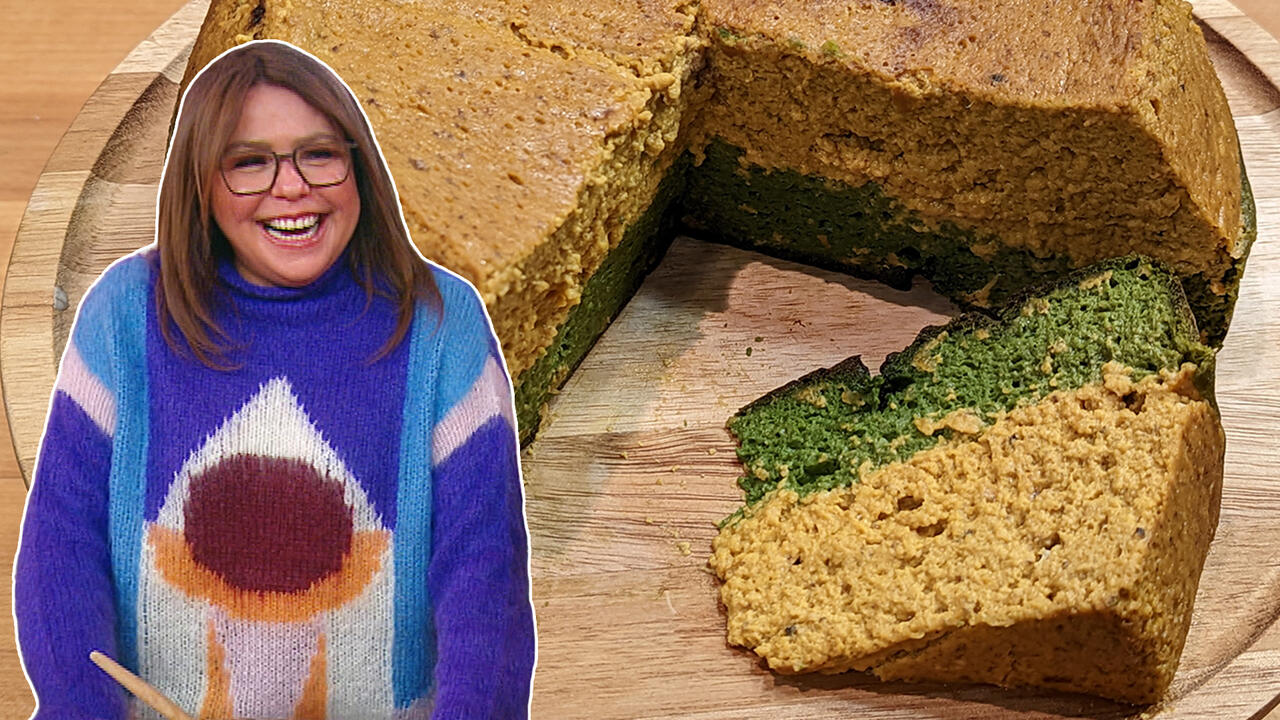 How To Make A Two Tone Flan With Spinach And Carrot Rachael Ray 