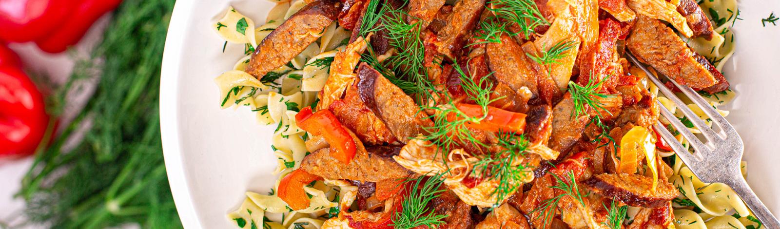 Chicken And Sausage Paprikash Recipe Rachael Ray Show