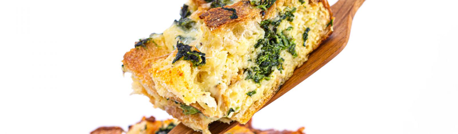 Spinach And Cheese Strata Recipe Rachael Ray Show