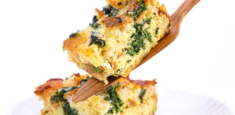 Spinach And Cheese Strata Recipe Rachael Ray Show