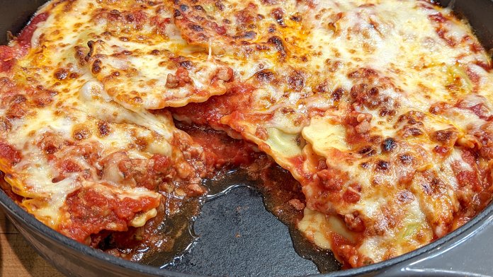 Shortcut Skillet Lasagna Made with Ravioli | Recipe - Rachael Ray Show