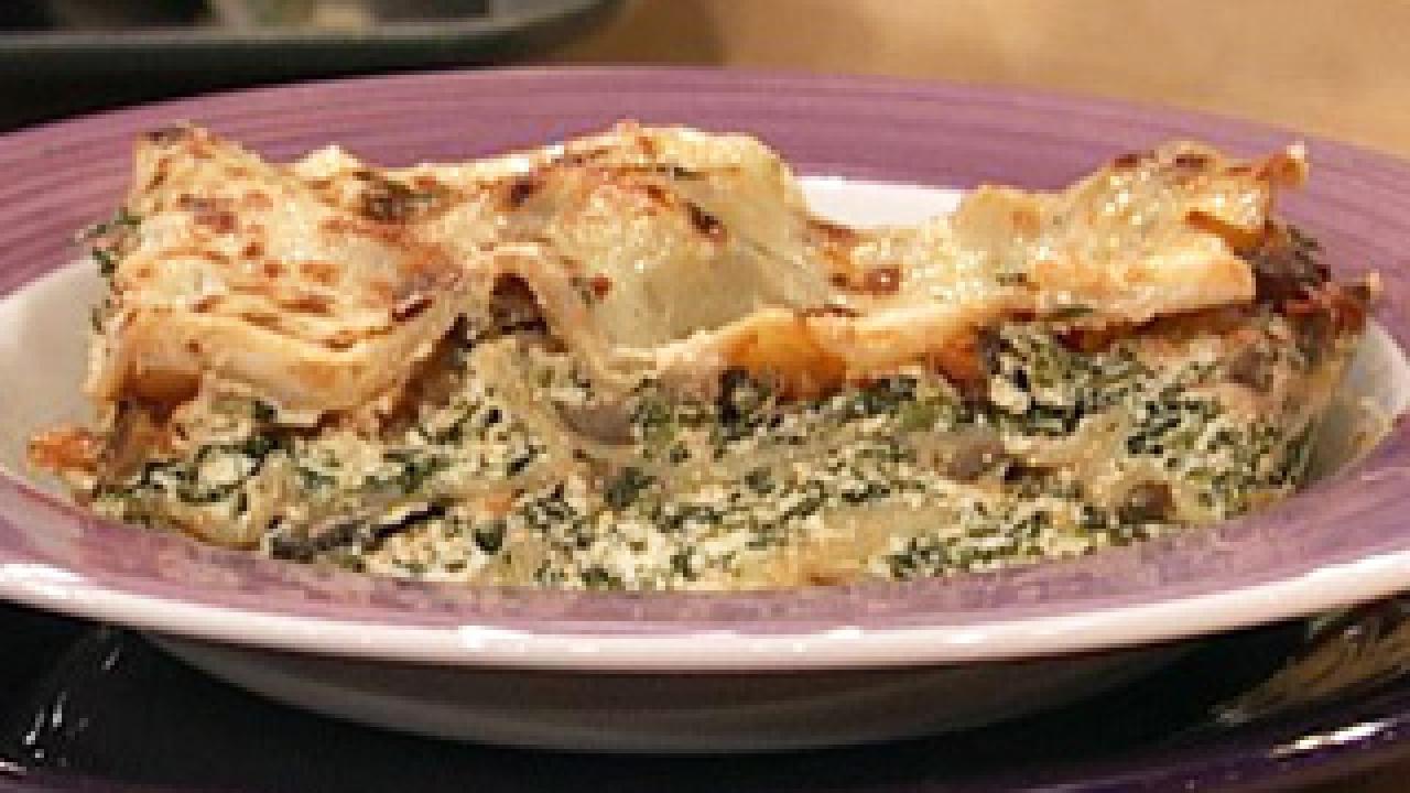 Cast-Iron Mushroom Lasagna, Rachael Ray