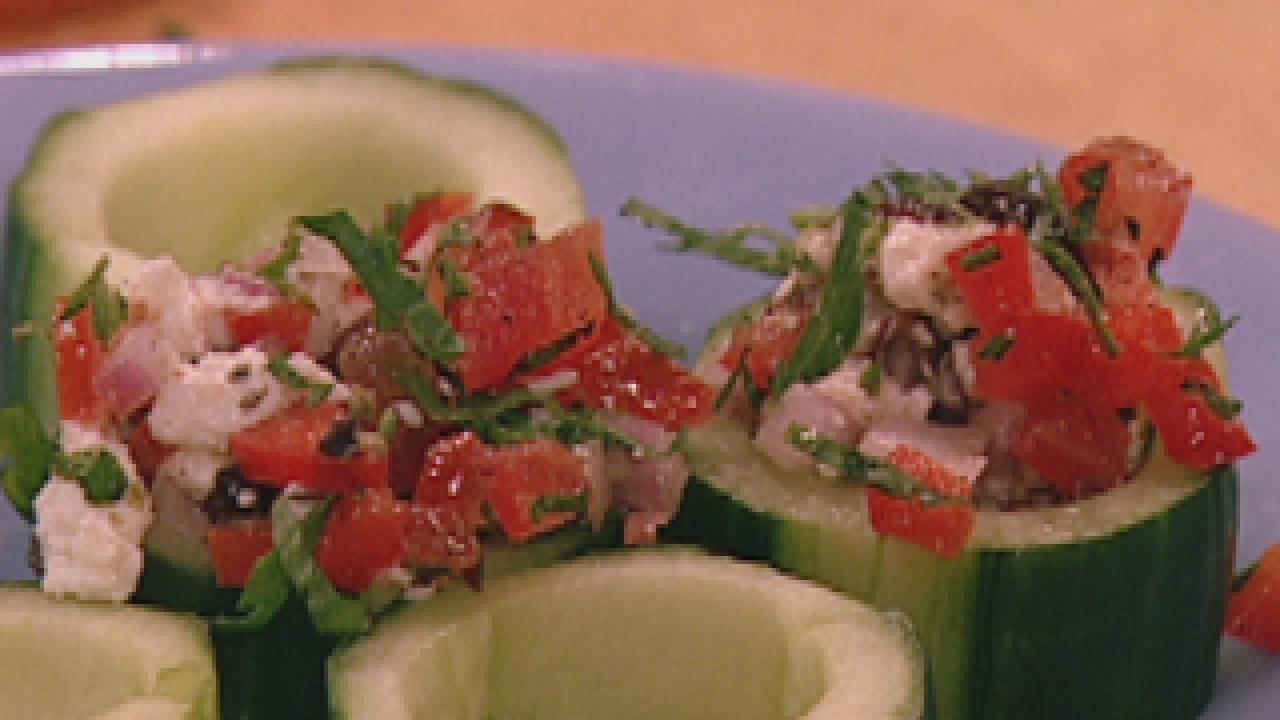 Greek Avocado & Feta Stuffed Cucumber Cups Recipe