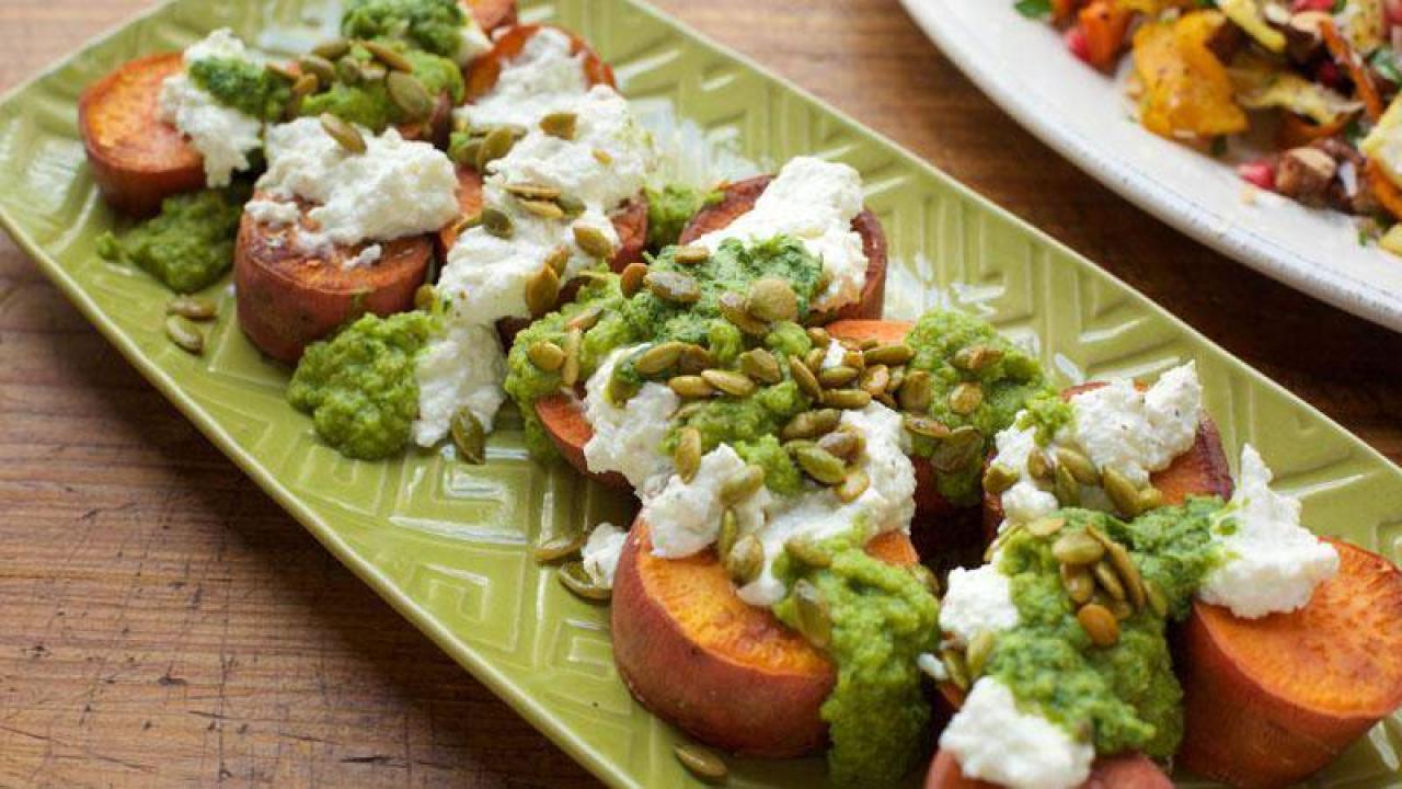 Scott Conant’s Roasted Sweet Potatoes with Salsa Verde and Ricotta ...
