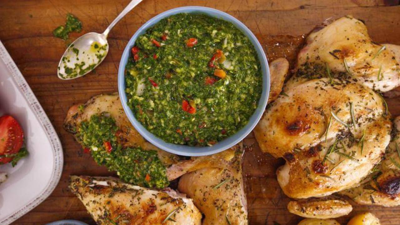 Chimichurri Spatchcock Chicken - Dad With A Pan