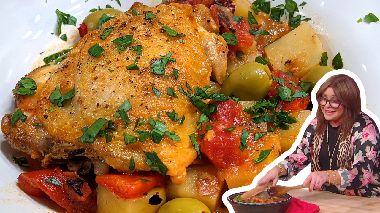 Spanish Style Chicken Fricassee With Potatoes Rachael Ray Recipe Rachael Ray Show