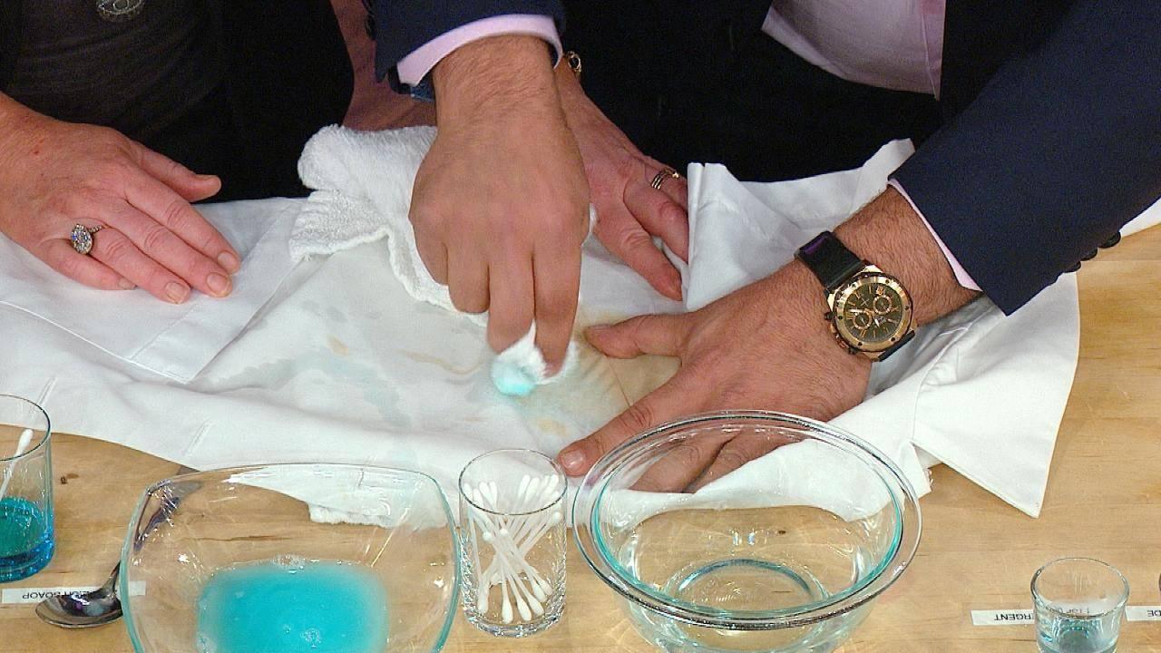 how to get a stain out of a white shirt