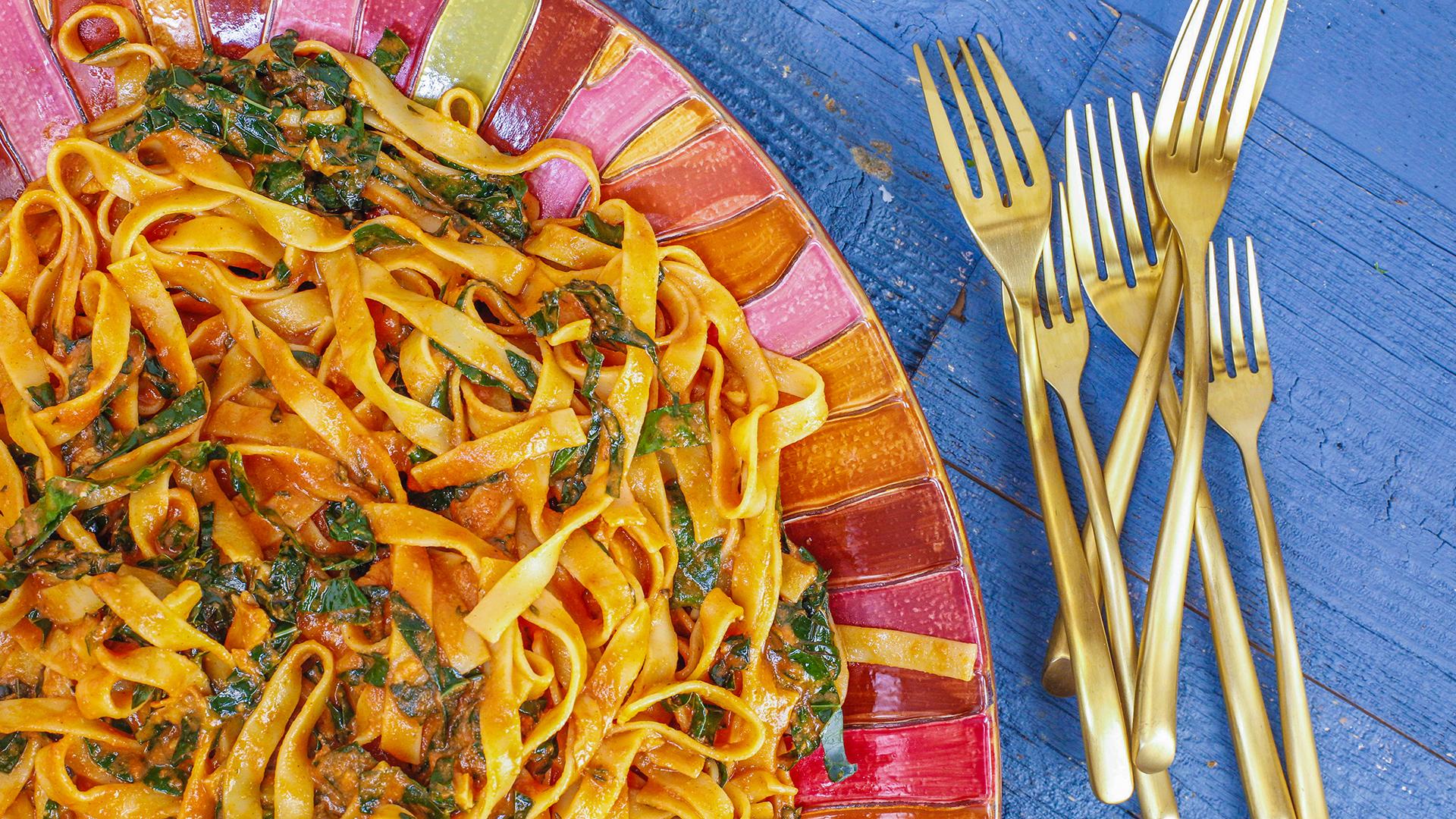 Rachael's Pasta With Crushed Garlic, Tomato And Paprika Sauce | Recipe -  Rachael Ray Show