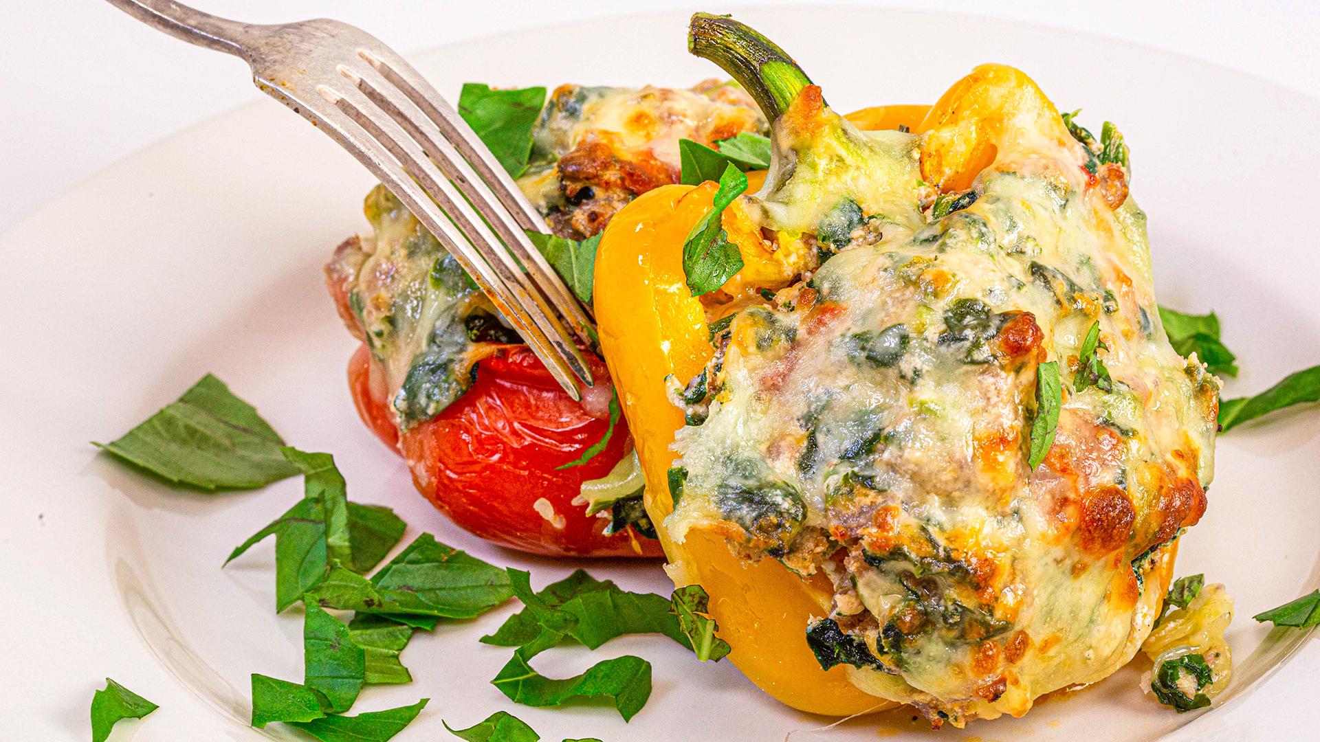 Sausage Stuffed Peppers Recipe Rachael Ray Show