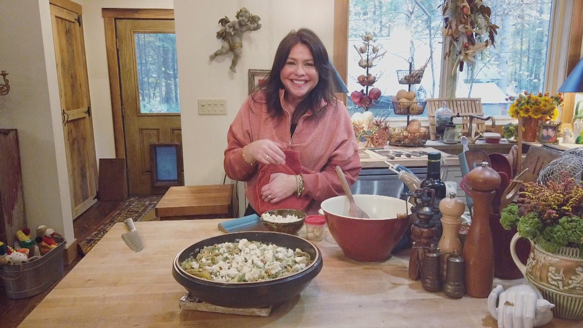 Pasta Recipe With Potato Bacon Cabbage And Blue Cheese From Rachael Ray Rachael Ray Show